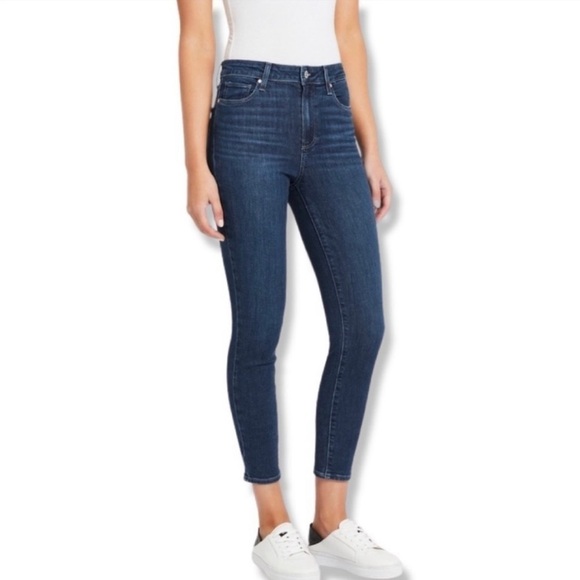 Sz24 Paige Horton Crop Distressed Denim in Grand View Wash VGUC - Picture 1 of 13